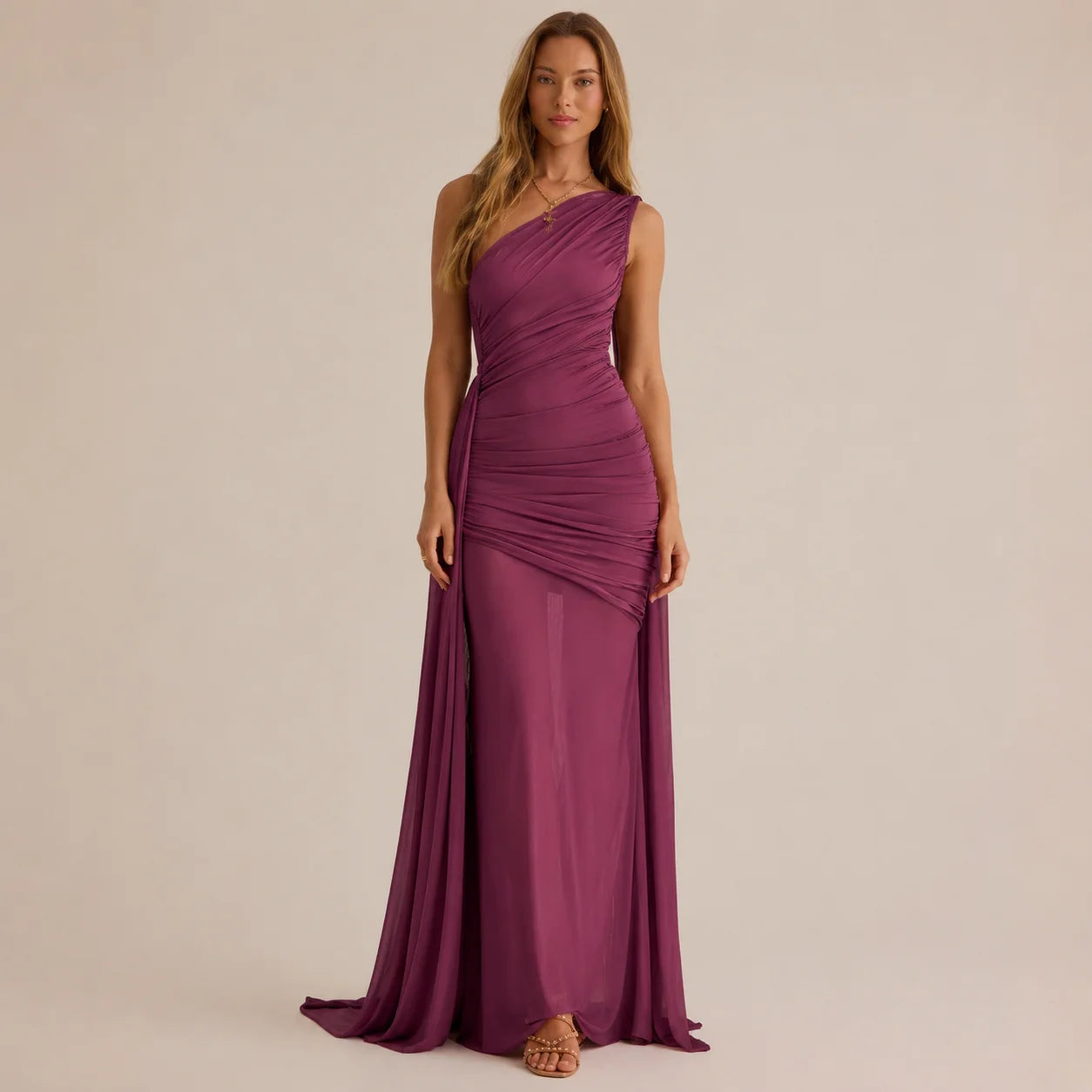 Mesh Patchwork Off-Shoulder Party Dress