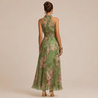 Sleeveless Mesh Printed Dress