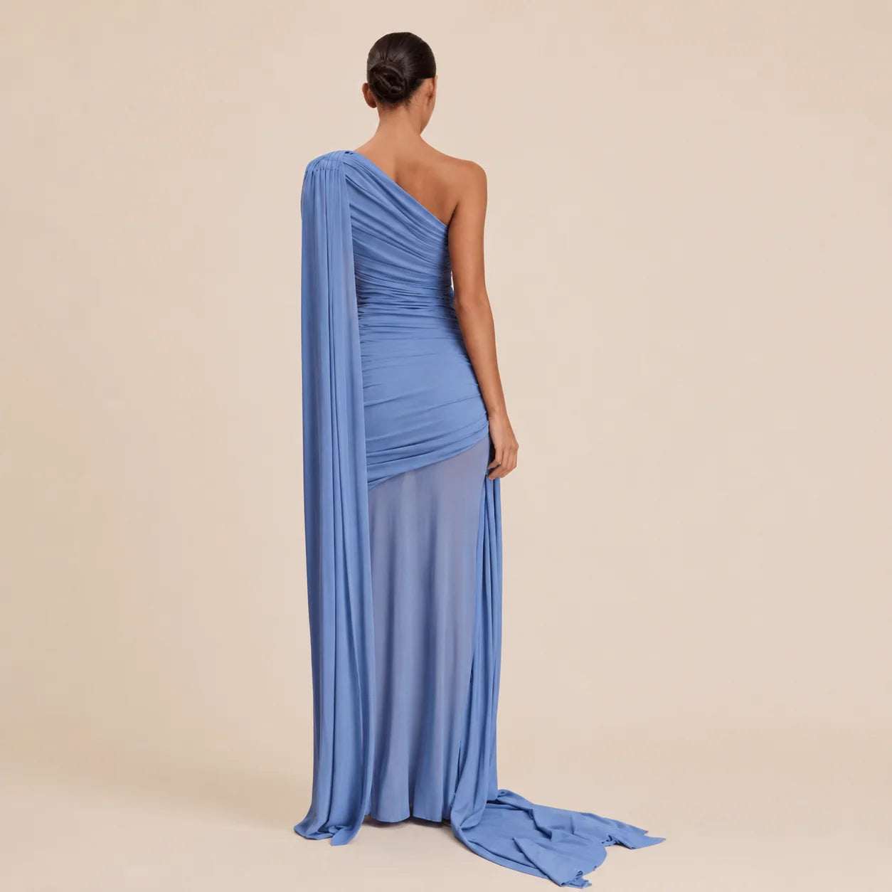 Mesh Patchwork Off-Shoulder Party Dress