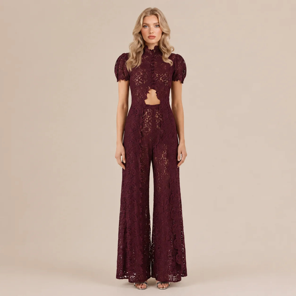 Boho Short-Sleeve Shirt & Wide-Leg Pants