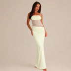 Lace Cutout Sleeveless Fitted Slip Dress