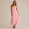 Women's Casual Sleeveless Square Neck Long Dress