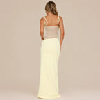 Lace Cutout Sleeveless Fitted Slip Dress