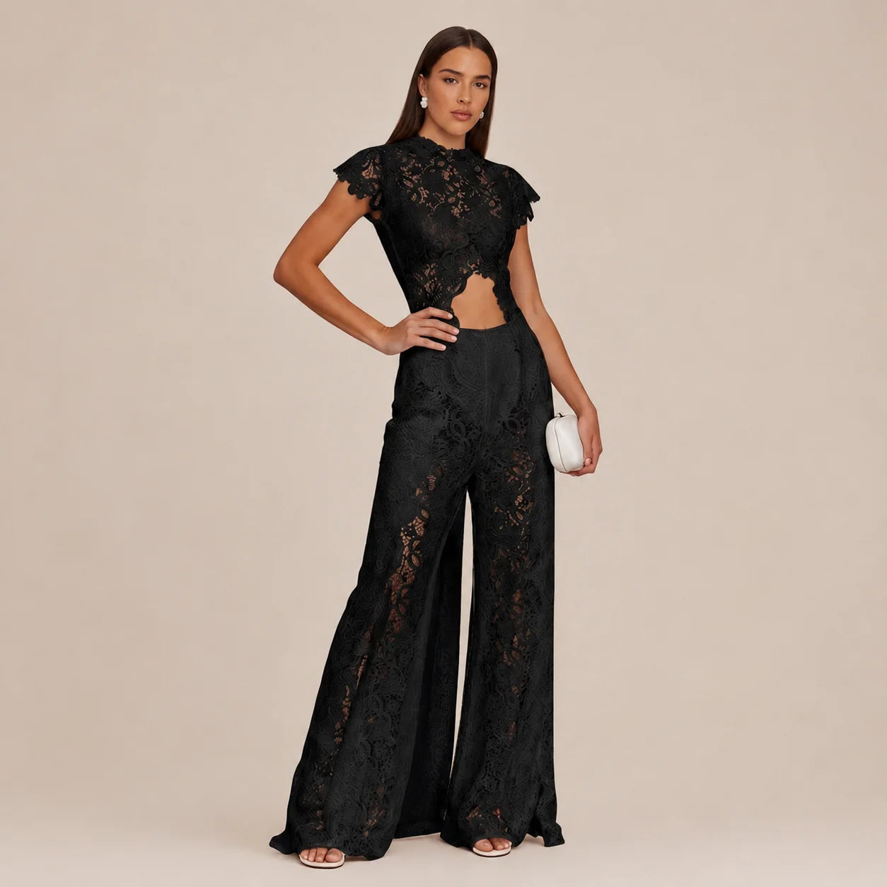Boho Short-Sleeve Shirt & Wide-Leg Pants