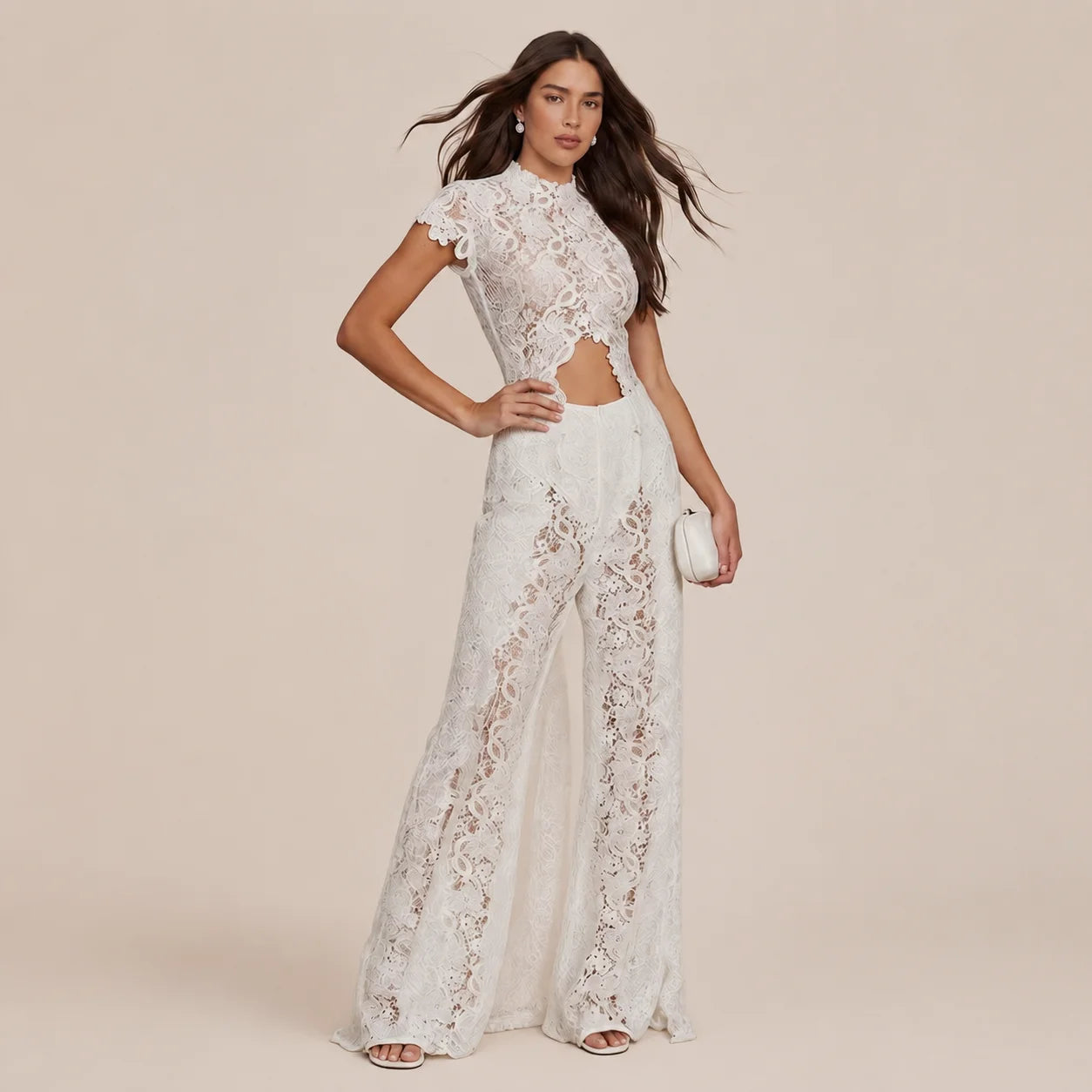 Boho Short-Sleeve Shirt & Wide-Leg Pants