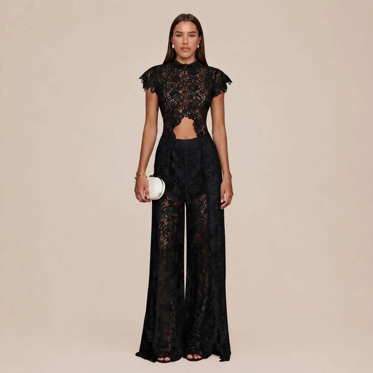 Boho Short-Sleeve Shirt & Wide-Leg Pants