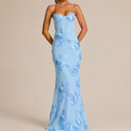2026 Women's Floral Lace Mermaid Maxi Dress