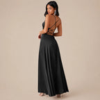 Party Casual Halter Waist-Cinching Long Dress