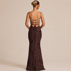 2026 Women's Floral Lace Mermaid Maxi Dress