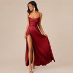 Party Casual Halter Waist-Cinching Long Dress