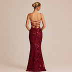 2026 Women's Floral Lace Mermaid Maxi Dress
