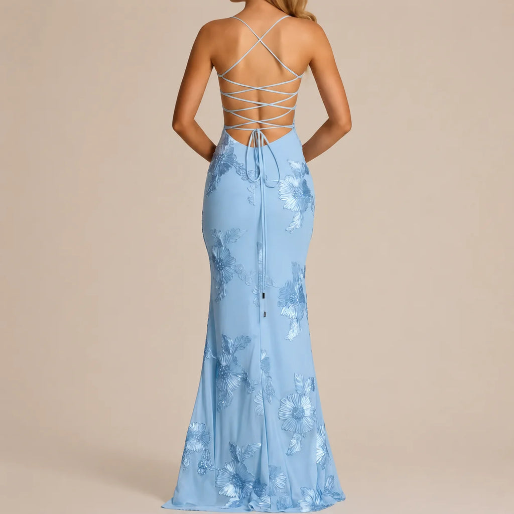 2026 Women's Floral Lace Mermaid Maxi Dress