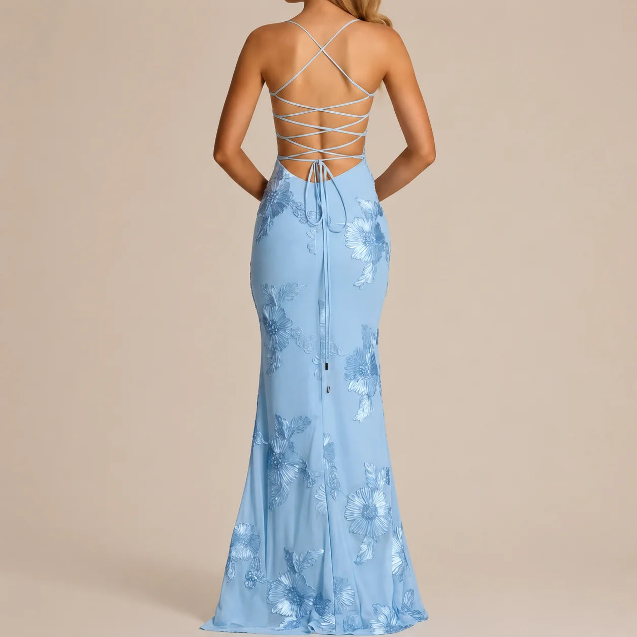 2026 Women's Floral Lace Mermaid Maxi Dress
