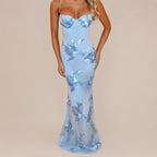 2026 Women's Floral Lace Mermaid Maxi Dress