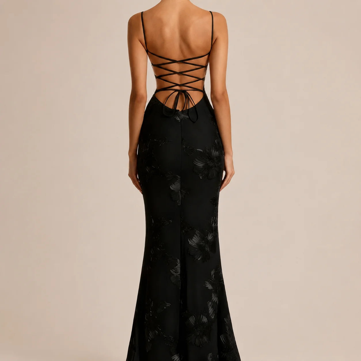 2026 Women's Floral Lace Mermaid Maxi Dress