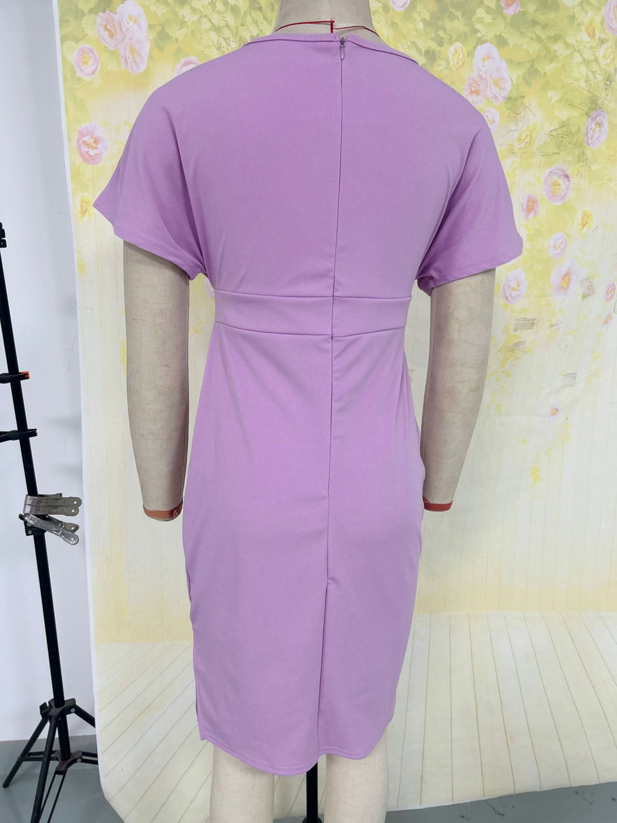 Pearl Embellished V Neck Midi Dress – Flutter Sleeve Bodycon Occasion Dress | Oyese