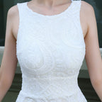 Art Deco Sequin Mermaid Evening Gown - Round Neck | Oyese