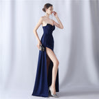 Strapless Beaded Mermaid Evening Gown