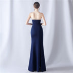 Strapless Beaded Mermaid Evening Gown