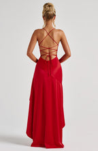 Sexy Strappy Ruffled Asymmetrical Dress