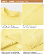 Oversized Mock Neck Fleece-Lined Pullover Sweatshirt | Oyese