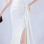 The Rose Gown — One-Shoulder Beaded Evening Dress