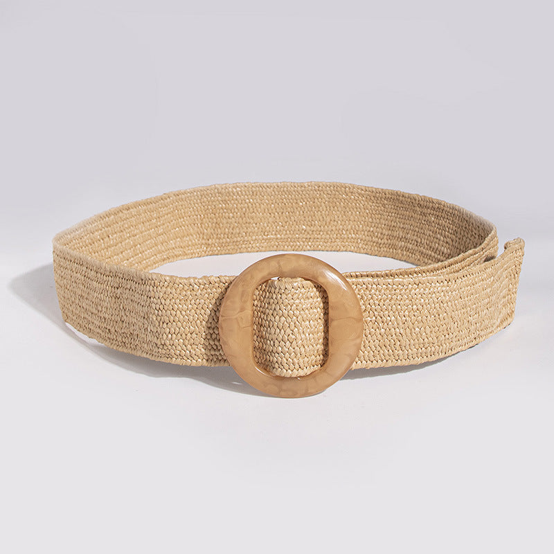 Women's Resin Buckle Woven Belt