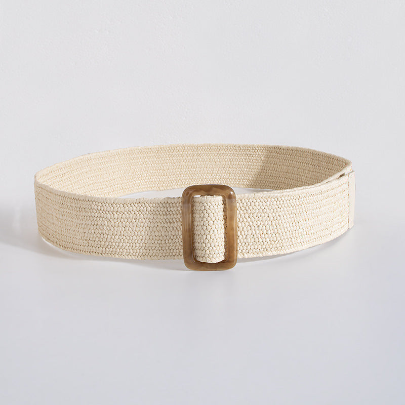Women's Resin Buckle Woven Belt