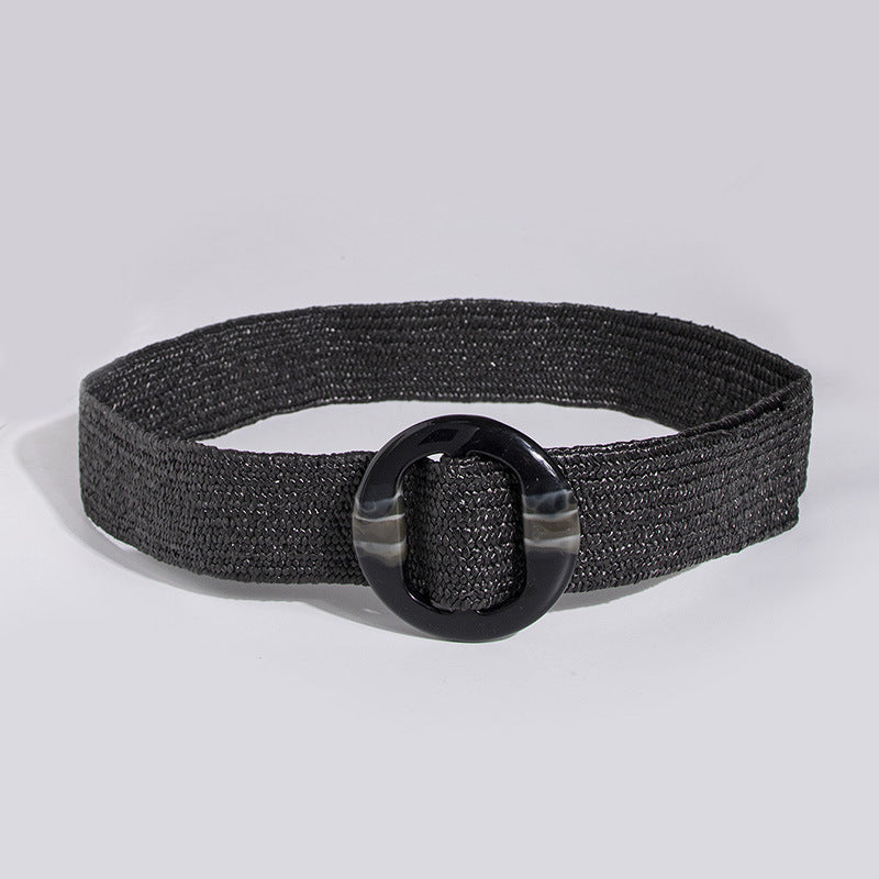Women's Resin Buckle Woven Belt