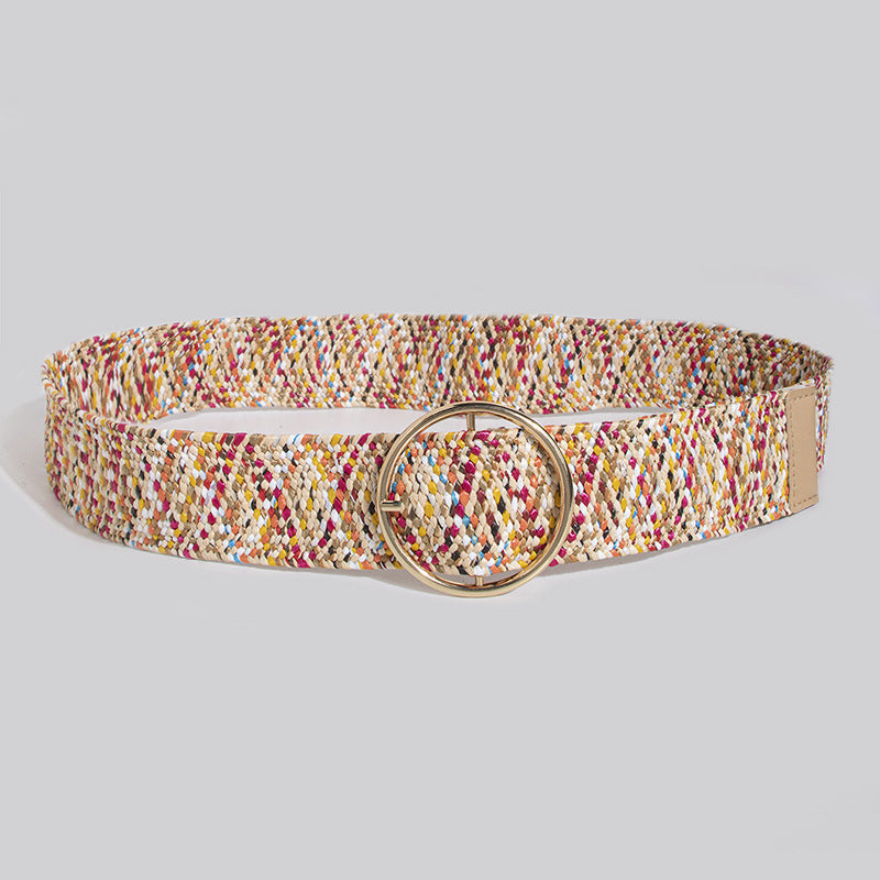 Women's Resin Buckle Woven Belt
