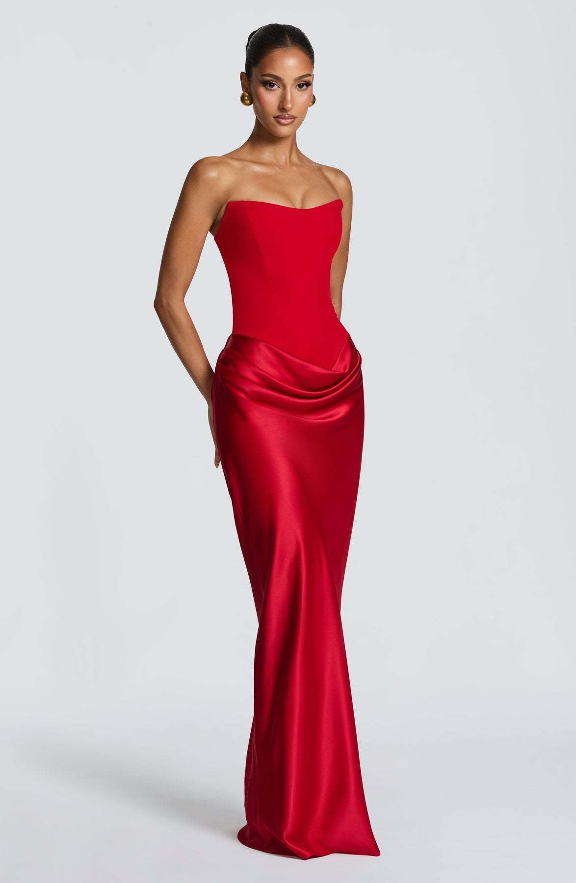 Women's Satin Corset Mermaid Gown