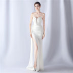 Strapless Beaded Mermaid Evening Gown