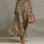Sleeveless Mesh Printed Dress