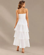 Strapless Smocked Bodice Tiered Maxi Dress | Oyese