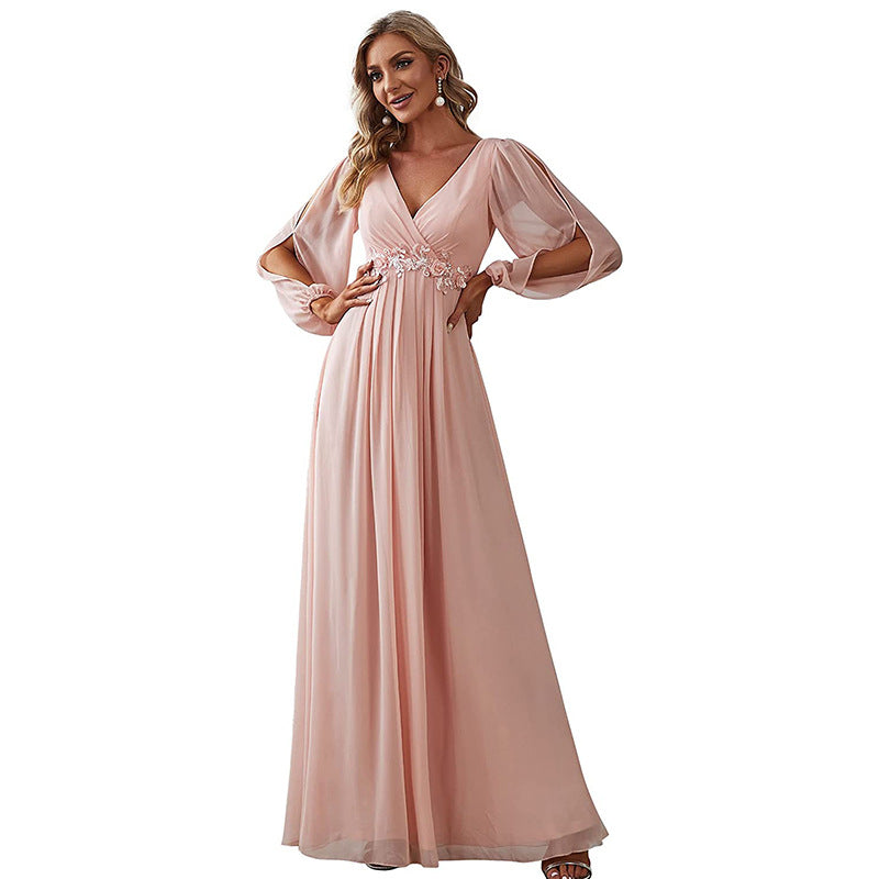 High-Waist Banquet Maxi Dress