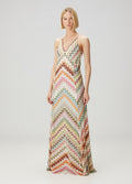 Women's Hand-Crochet Chevron Maxi Dress