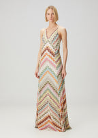 Women's Hand-Crochet Chevron Maxi Dress