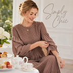 Pleated Fuzzy-Trim Mermaid Stretch Set