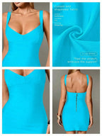 Plunge V-Neck Bandage Bodycon Mini Dress | Oyese