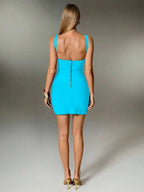 Plunge V-Neck Bandage Bodycon Mini Dress | Oyese