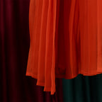 Mock Neck Pleated Chiffon Cape Shift Dress | Oyese