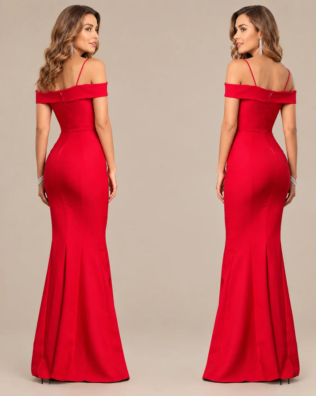 Sweetheart Off-Shoulder Fitted Mermaid Evening Gown | Oyese