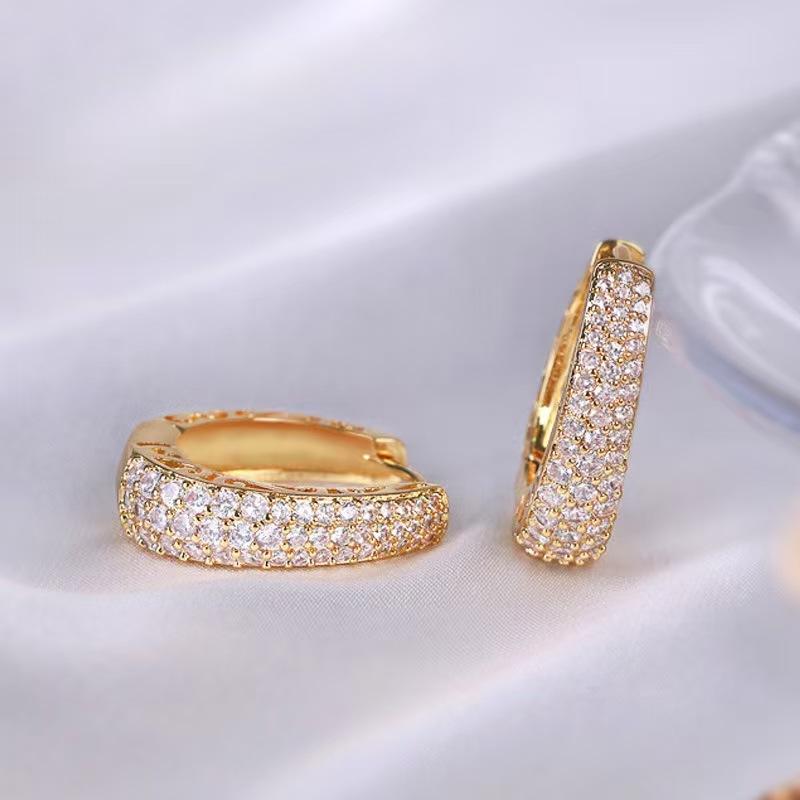 Women's Layered Earrings 14k Gold-Plated