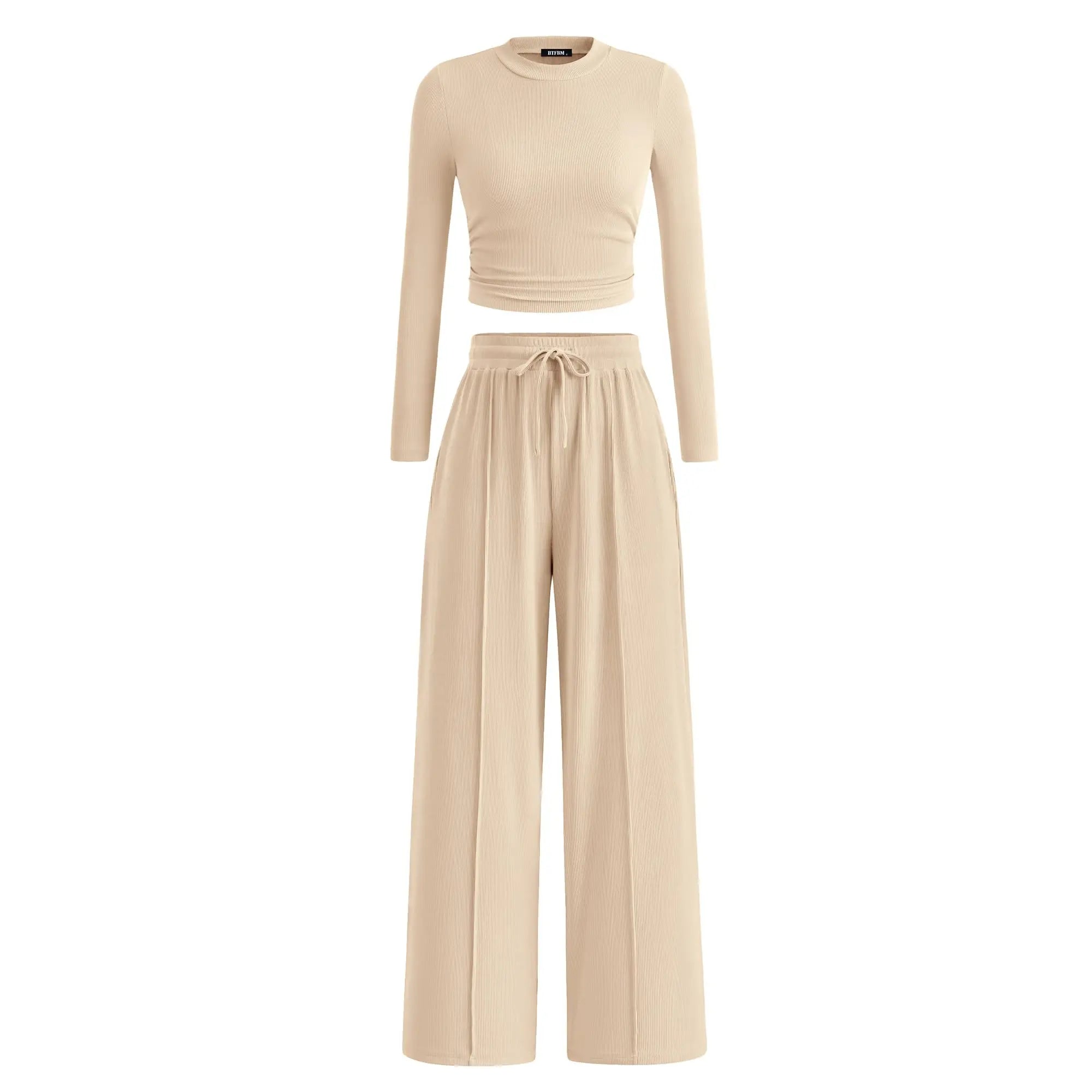 Women's 2-Piece Ribbed Knit Set