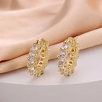 Women's Layered Earrings 14k Gold-Plated