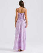 V-Neck Spaghetti Strap Floral Lace Slip Dress | Oyese