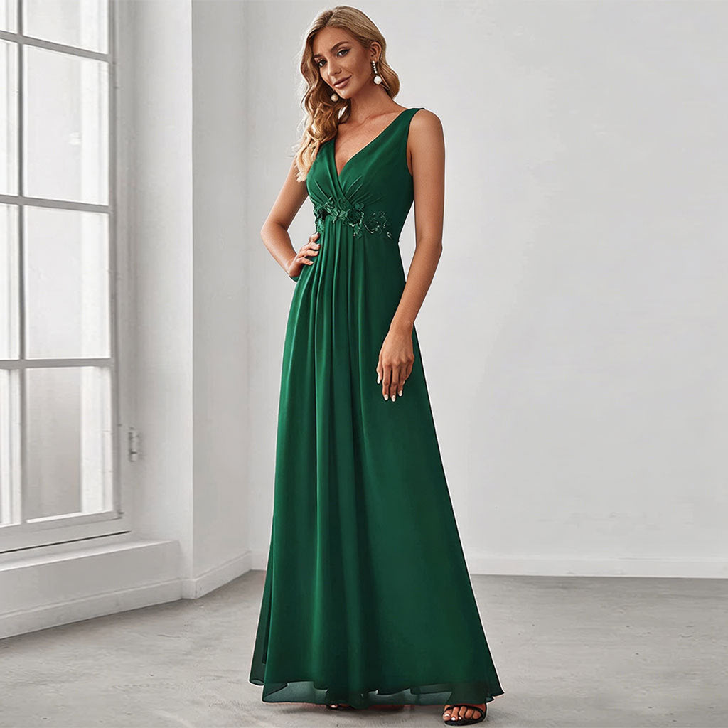 High-Waist Banquet Maxi Dress