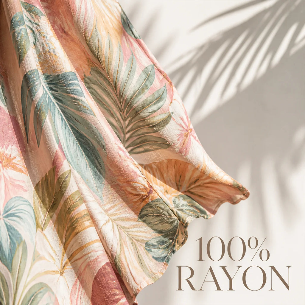 Halter Neck Wide-Leg Jumpsuit in Tropical Print