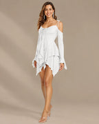 Fairy Grunge Cold Shoulder Mini Dress | Oyese