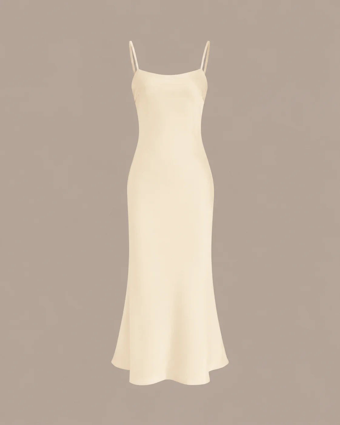 Chiffon Cape Mock Neck Satin Midi Dress – Elegant Cocktail Wedding Guest Dress | Oyese